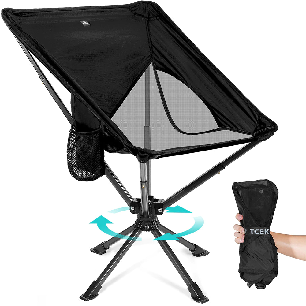 360° Swivel Camping Chair – Portable Lightweight & Comfortable - TCEK